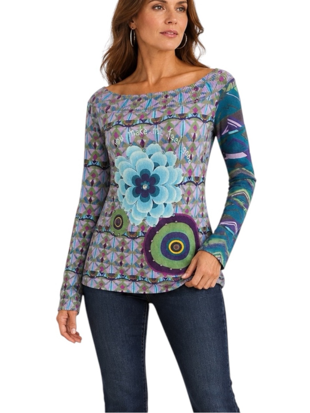 Desigual | Boat neck knit top Sz M/L GUC